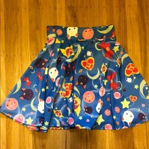 Sailor moon printed stretch scuba spandex skirt